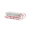 Wooden Sleigh with Pine Accents (Set of 2)