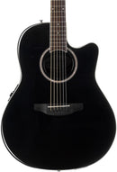 Ovation Applause 6 String Acoustic-Electric Guitar, Right, Black, Mid-Depth (AB24II-5)