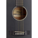 Stagg Left-Handed Auditorium Acoustic Guitar - Black - SA35 A-BK LH