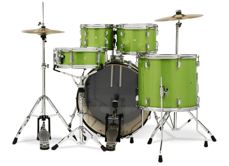 PDP Center Stage Complete 5 Piece Drum Set 10/12/14/20/14 - Electric Green