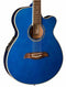 Oscar Schmidt OG8CE Folk Acoustic Electric Guitar Transparent Blue - OG8CETBL