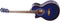 Oscar Schmidt Folk Left-Handed Cutaway Acoustic Electric Guitar Flame Trans Blue