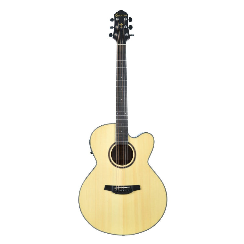 Crafter Silver Series 250 Jumbo Cutaway Acoustic Electric Guitar - Natural