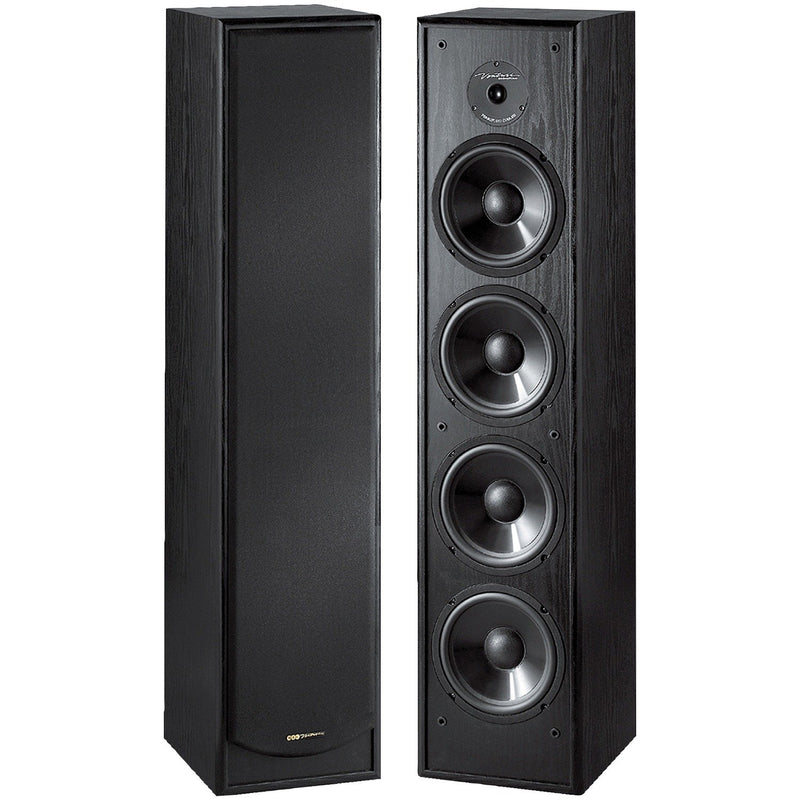 BIC America 200-Watt 2-Way 6.5-Inch Slim-Design Tower Speaker - DV64