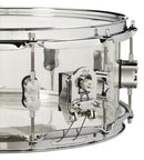 PDP Chad Smith Signature Clear Acrylic Snare Drum 6x14 with Chrome Hardware