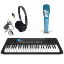 Portable 54 Full Size Key Electronic Keyboard Free Mic and Headphones