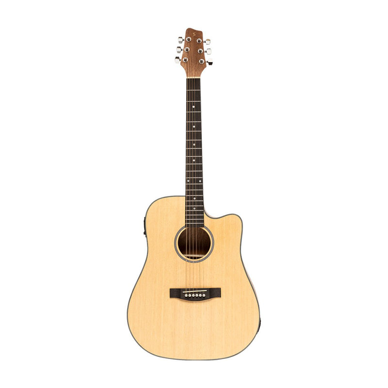 Stagg Cutaway Dreadnought Acoustic Electric Guitar - Natural - SA25 DCE SPRUCE