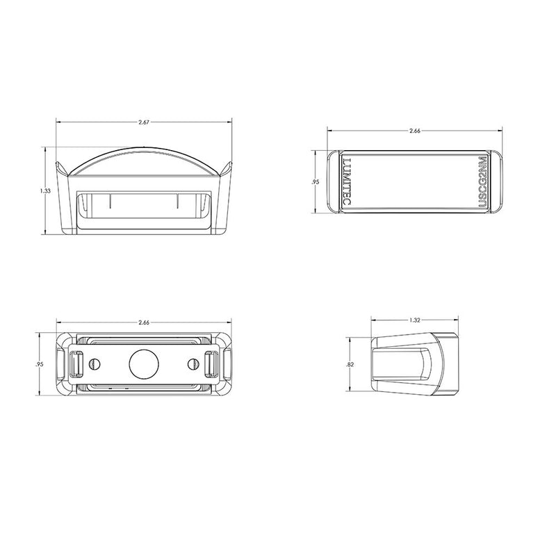 Lumitec Contour Series Inset Navigation Light - Stern White 101576