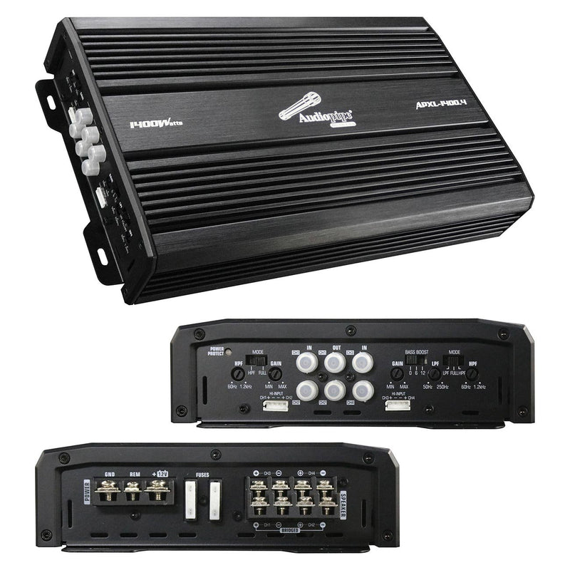 Audiopipe 4 Channel Amplifier 400W RMS/1400W MAX APXL-1400.4