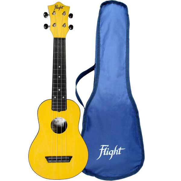 Flight Travel Soprano Ukulele w/ Gig Bag - Yellow - TUS-35YW