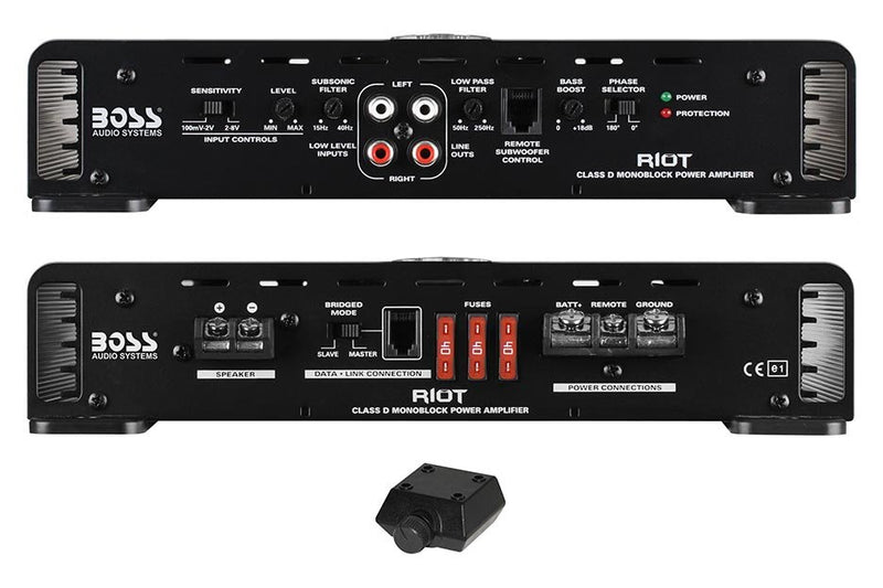 Boss Audio Riot Class D Monoblock Amplifier 3400W Max R3400D