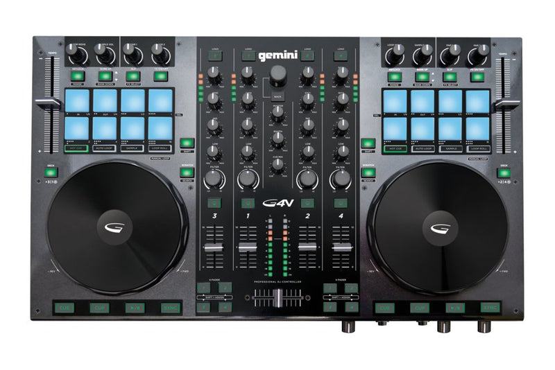 Gemini Virtual DJ Controller Four Channels w/Advanced Sampling Controls - G4V