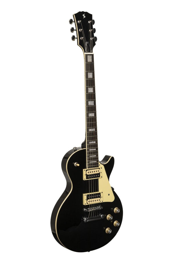 Stagg Archtop Solid Body Electric Guitar - Black - SEL-STD BLK