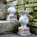 Weathered Stone Candle Holder (Set of 2)