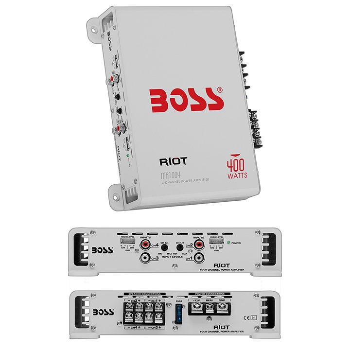 Boss Audio Marine 4 Channel Amplifier 400W Max Mr100.4