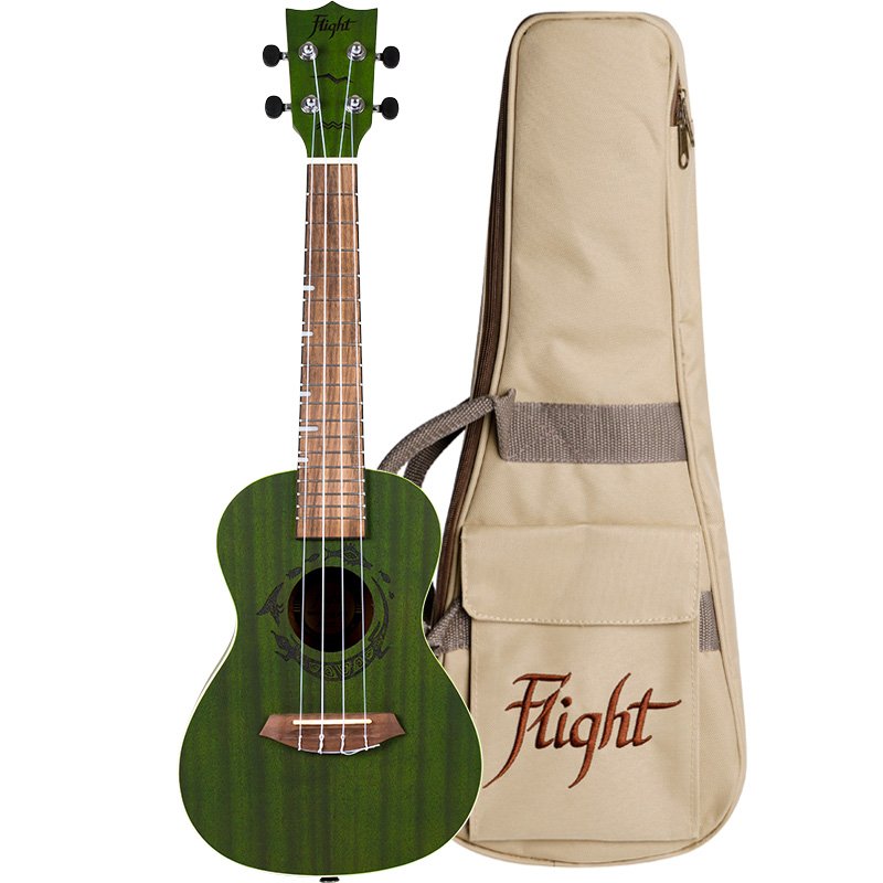 Flight Gemstone Series Concert Ukulele w/ Gig bag - Jade - DUC380