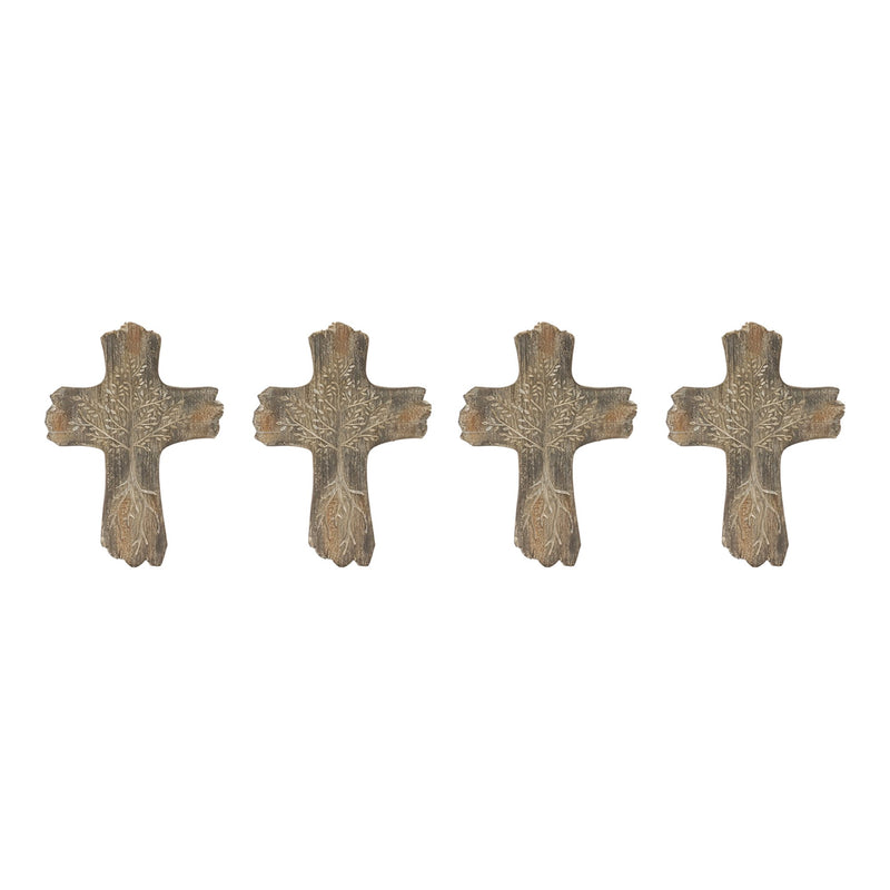 Tree of Life Cross Décor (Set of 4)