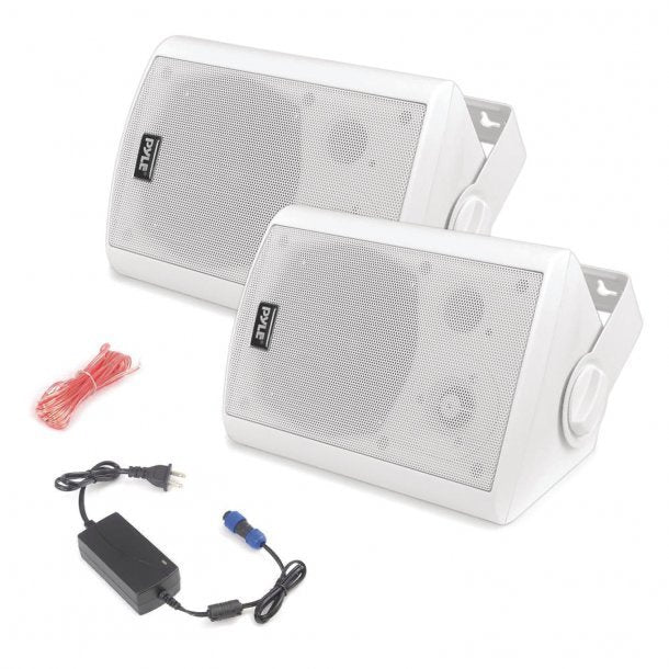 Pyle Home 6.5" Indoor/Outdoor Wall-Mount Bluetooth Speakers - White - PDWR61BTWT