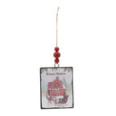 Glass Winter Wishes Barn Ornament (Set of 12)