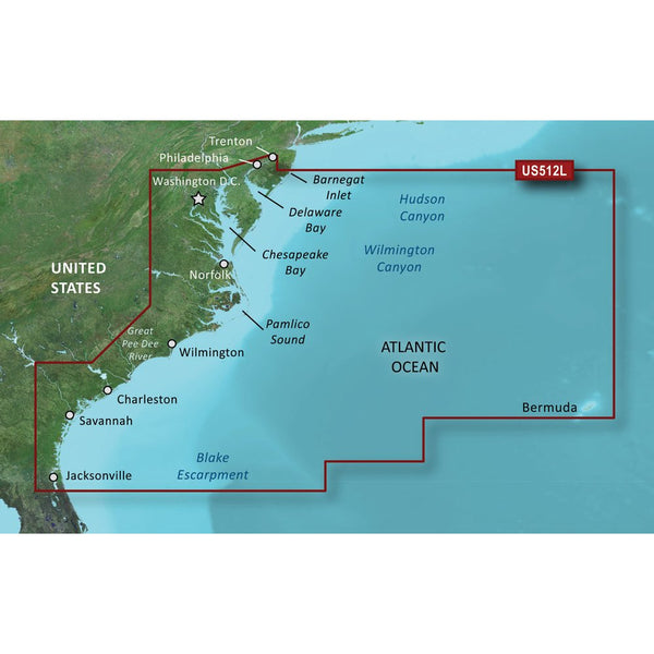 Garmin BlueChart® g3 Vision® HD - VUS512L - Mid-Atlantic - microSD™/SD™