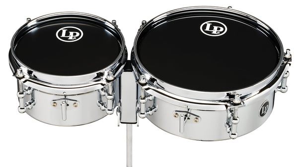 Latin Percussion LP845-K Mini Timbale Set - 6" & 8" Steel Shells with Mount