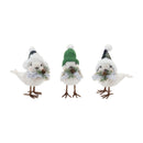 Winter Bird with Hat and Pine Accent (Set of 6)