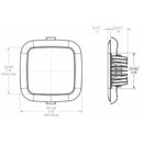 Lumitec Square Mirage Down Light Warm White Dimming Polished Bezel 116119