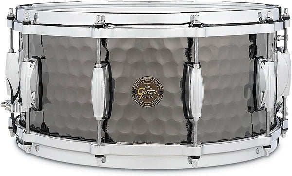 Gretsch Hammered Black Steel 6.5x14 Snare Drum - S1-6514-BSH