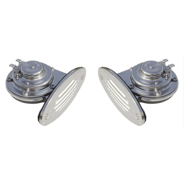 Schmitt Marine Mini Stainless Steel Dual Drop-In Horn w/ High & Low Pitch 10055