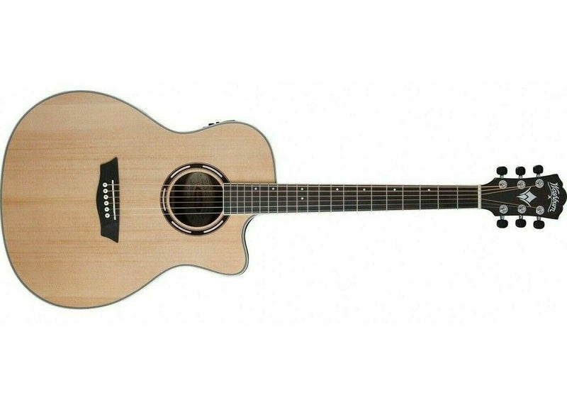 Washburn Grand Auditorium Acoustic Electric Guitar - Natural - AG70CEK