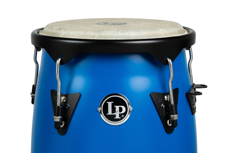 Latin Percussion Discovery 10-11" Conga Set LP646D-DB with Stand - Race Car Blue