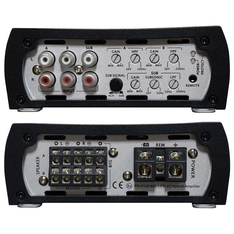 American Bass 5 Channel Amplifier 1080 Watts Max PH-5100 + MD FR V2