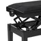 Stagg Hydraulic Piano Bench Matte Black w/ Velvet Top - PBH 390 BKM VBK