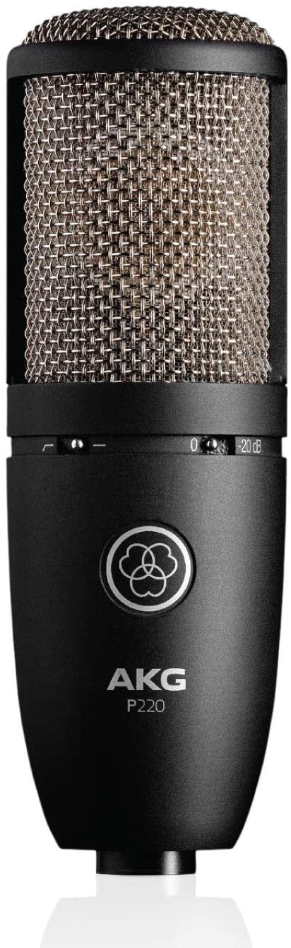 AKG Large Diaphragm True Condenser Microphone w/ Shock Mount & Case - P220