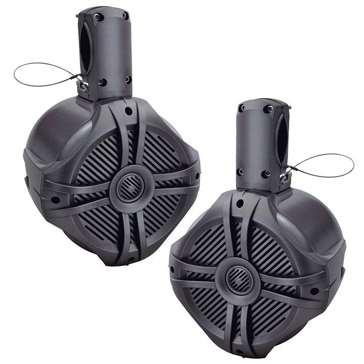 Power Acoustik Marine 6.5" Wake Tower Speaker Titanium (Pair) MWT-65T