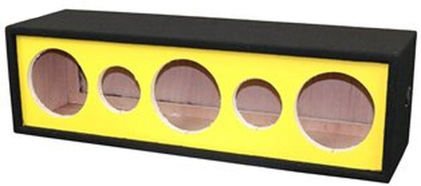 DeeJay LED 10" Side Speaker Enclosure w/ 3 Horn & 2 Tweeters Ports - Yellow