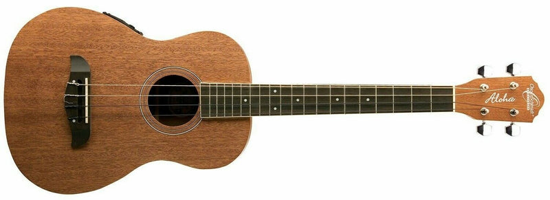 Oscar Schmidt OU52E Mahogany Baritone Acoustic-Electric Ukulele - Natural