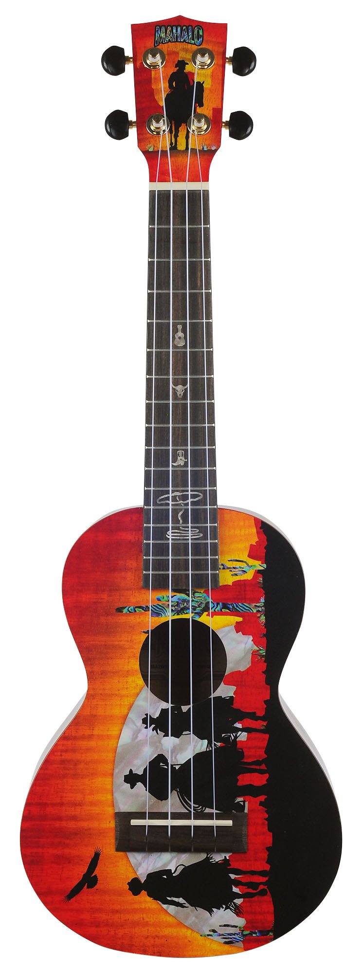 Mahalo Artists Elite Series Concert Ukulele - Wild West Motiff - MA2WW