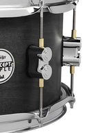 PDP Concept Series Black Wax Maple 5.5x14  Snare - Satin Black w/ Chrome