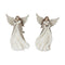 Winter Angel Figurine with Bird Accent (Set of 2)