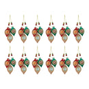 Glass Reflector Ornament Drop (Set of 12)