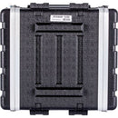 Deejay LED Fly Drive 10U ABS Case TBH10UABSWHEELS with Pull Out Handle & Locking