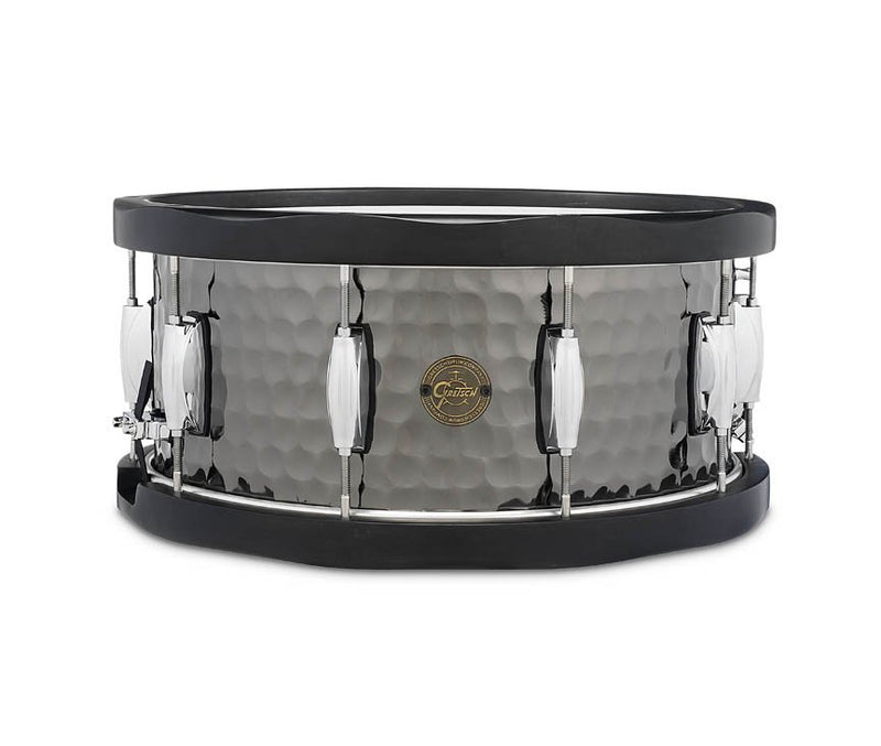 Gretsch 6.5X14 Hammered Black Steel Wood Hoop Snare Drum - S1-6514WH-BSH