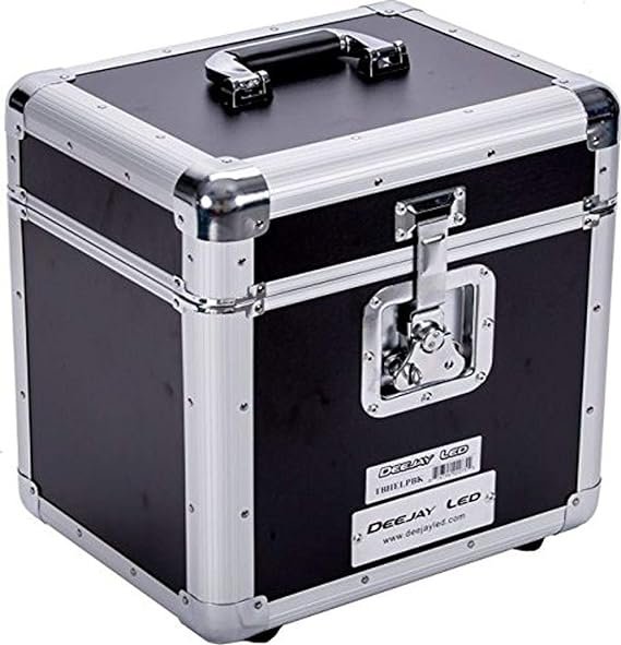 Deejay LED TBHELPBK - Durable LP Record Case for 80 Vinyls