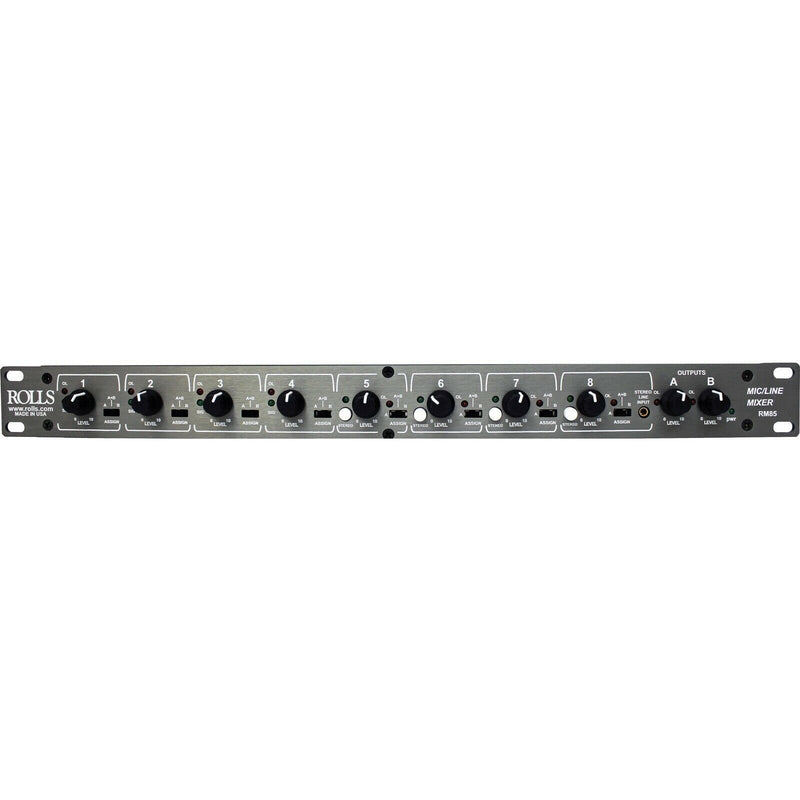 Rolls Eight Channel Two Zone Professional Mic/Line Mixer - RM85