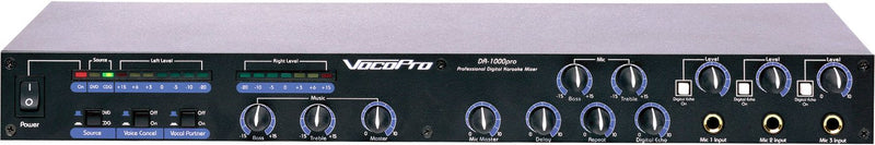 VocoPro DA-1000 Professional Karaoke 3 Mic Digital Echo Mixer