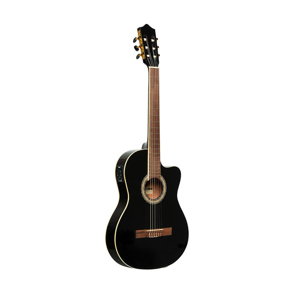 Stagg Thin Cutaway Acoustic Electric Classical Guitar - Black - SCL60 TCE-BLK