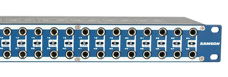 Samson 48-Point Balanced Patchbay with Front Panel Switches - S-Patch Plus