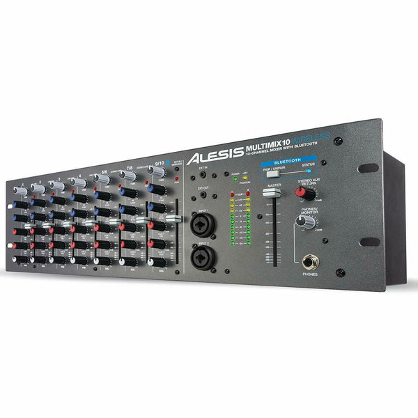 Alesis MultiMix 10 Wireless 10-Channel Mixer w/ Bluetooth & 3U Rackmount Design