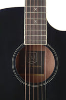 JN Guitars Thin Body Acoustic-Electric Auditorium Guitar - Black - BES-ACE BK